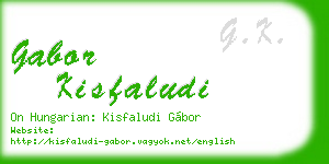 gabor kisfaludi business card